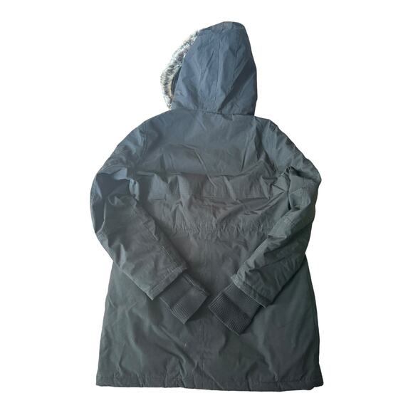 BCBGeneration Black parker hooded coat with removeable fur size Large - Picture 6 of 11